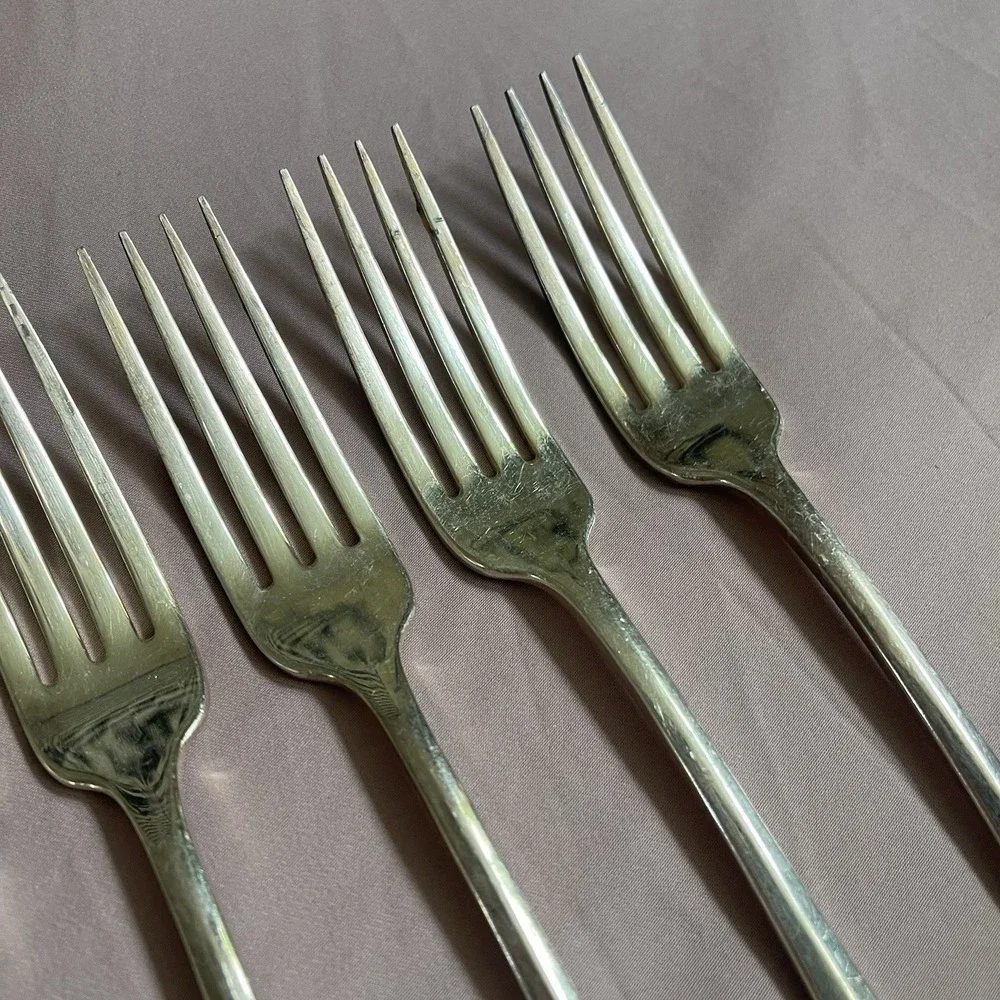 Vintage 6 Oneida Heirloom Community Belcourt Silverplate‎ Dinner Forks Set